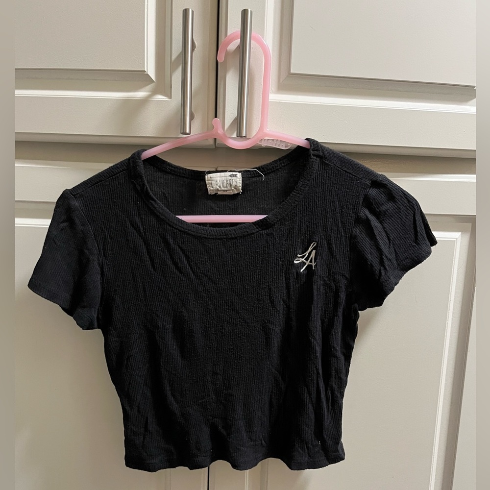 LA Hearts cropped tee